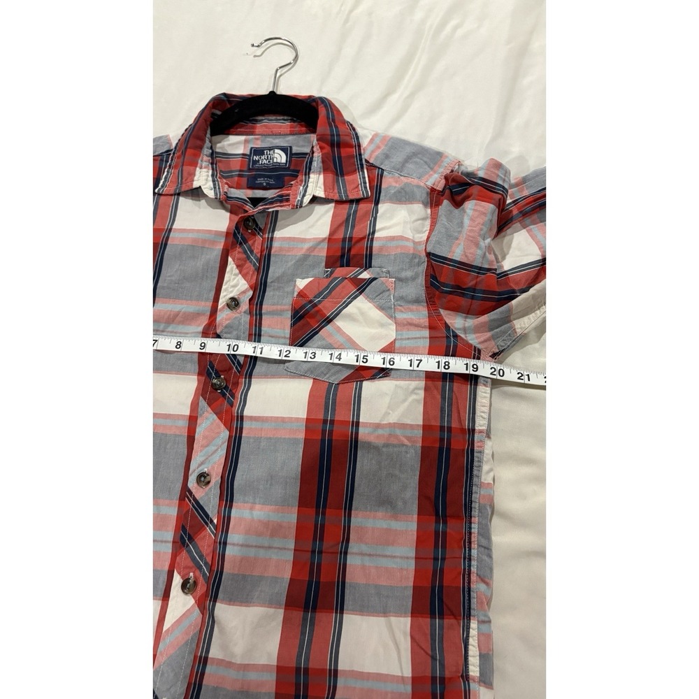 The‎ North Face 100% Cotton Red Plaid Button Up Shirt Men's Size Small EUC - Picture 5 of 6